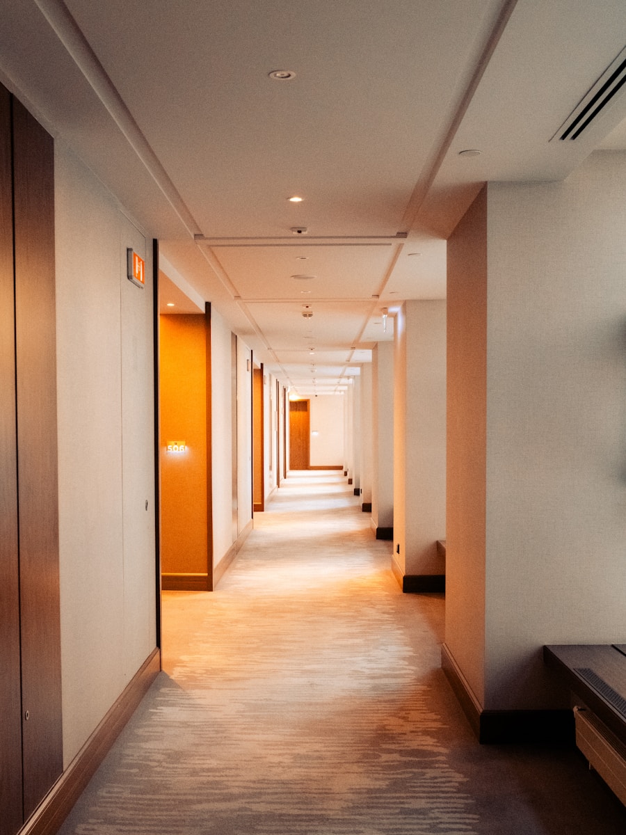 Hotel corridor lighting